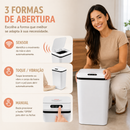 Lixeira Sensor Automática Inteligente de Banheiro Cozinha Escritório Capacidade 16 Litros