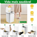 Lixeira Sensor Automática Inteligente de Banheiro Cozinha Escritório Capacidade 16 Litros